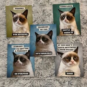 Grumpy Cat 20 Notecards Set Meme Stationery Envelopes Funny Humorous Gift Cards